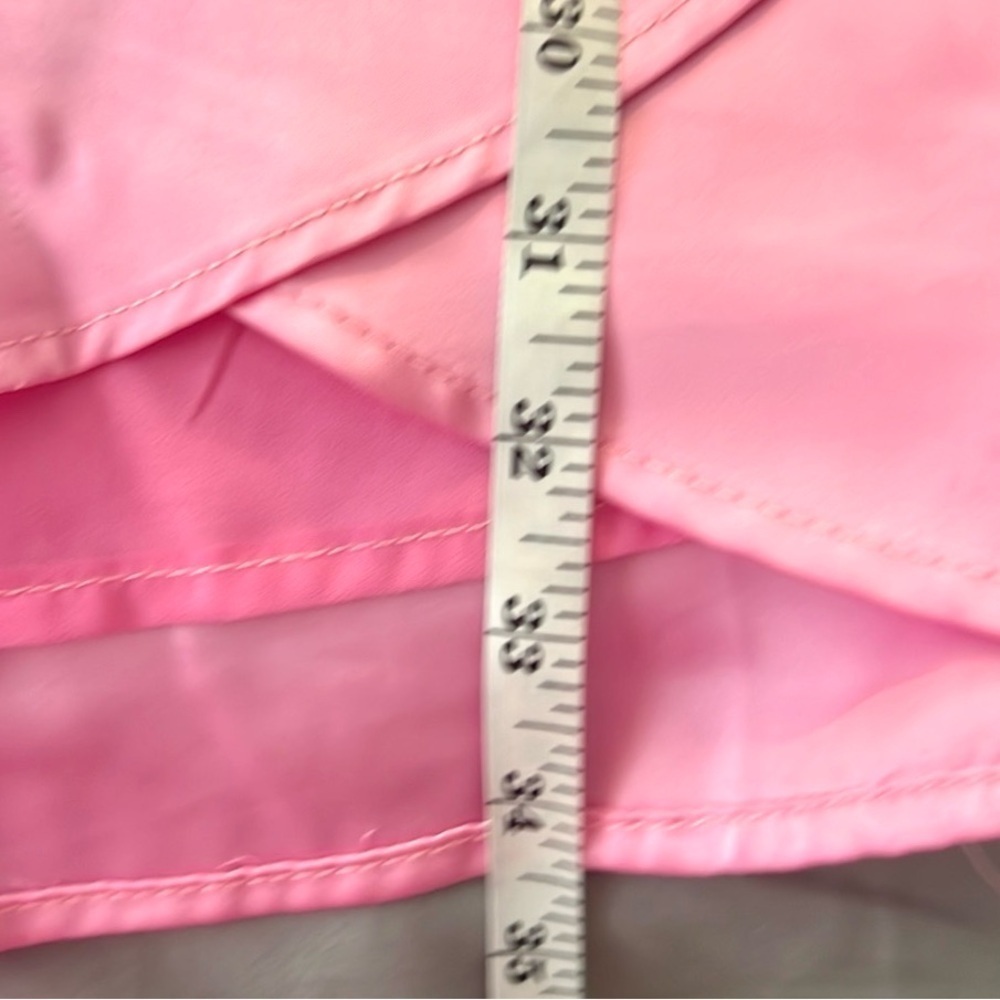 Pink Ripple,Vibrant,Stunner Pink Cross Chest Dress,SideZipper,Grand Lapel,Size M - Picture 12 of 12